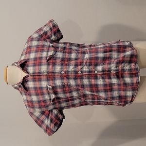 Mossimo Plaid Button-up Short Sleeve